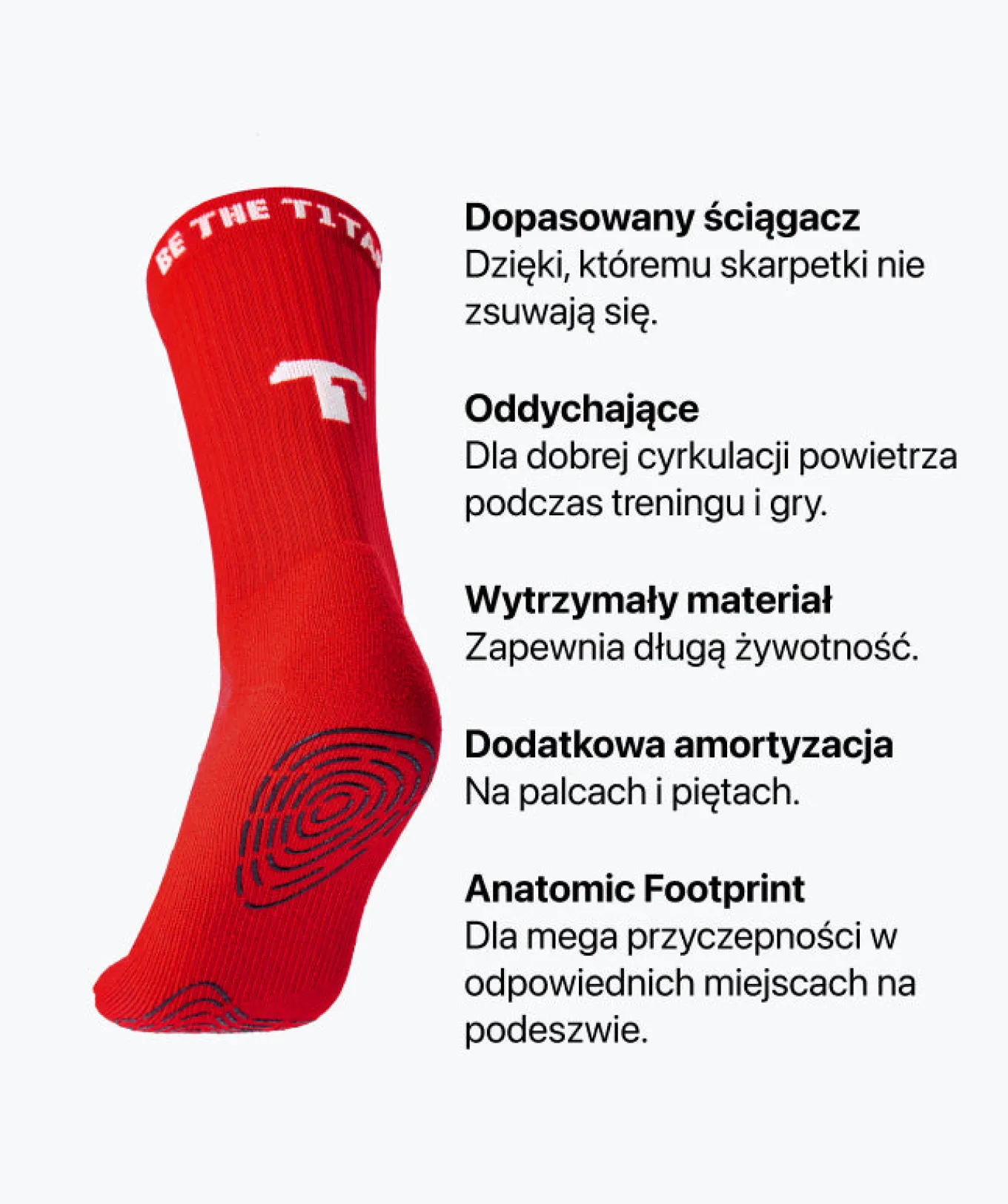 Grip Socks - czerwony-T1TAN Outlet